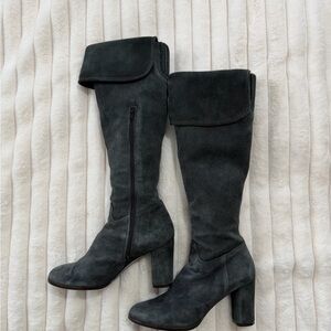 MaxMara Dark Gray Heeled leather Boots